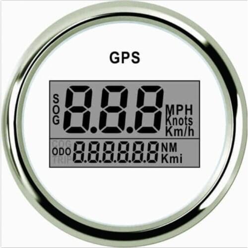52mm White Digital GPS speedometer Speedo PLG2-BS-GPS for boat truck car yacht marine motorcycle gps tracker car styling