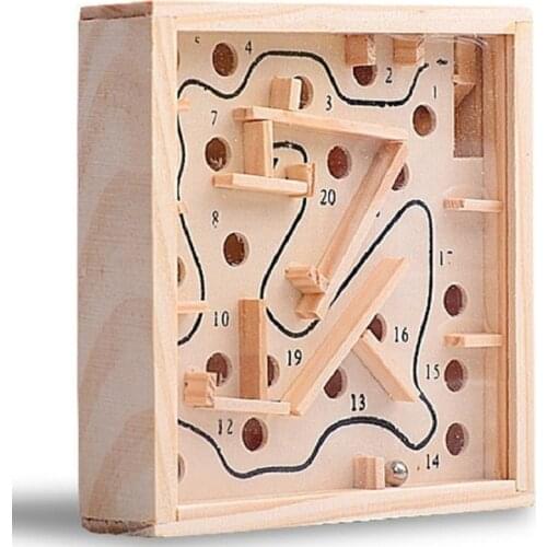 Intelligence Toys Wooden Maze Game Ball Adult Block Brick Adult Kids Block Toys Ball Maze Balance Toys