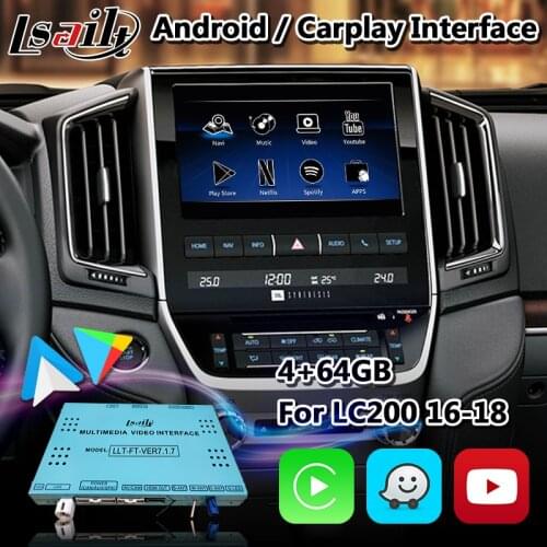 Android Carplay Interface for Toyota Land Cruiser LC200 VXR 2016-2018 RK3399 Multimedia Video Radio HDMI GPS Navigation