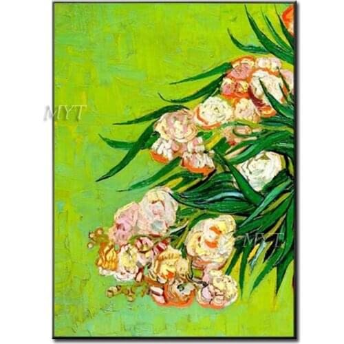 The Green Leaves Set Off The Flowers Oil Painting 100% Handpainted Paintings Wall Art Home Decor Picture Modern Oil Painting