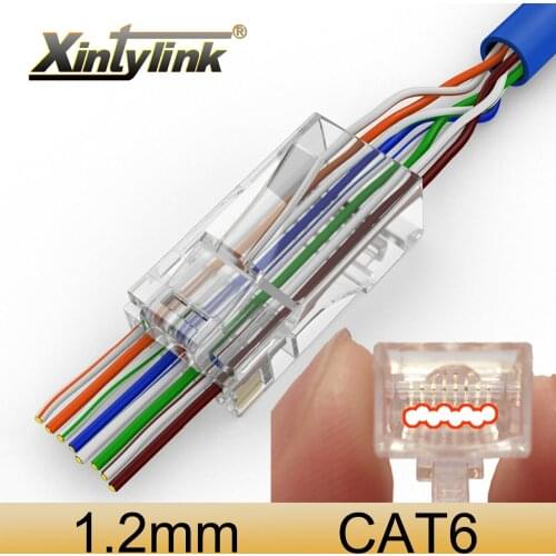 Xintylink rj45 connector cat6 ethernet cable plug cat5e rg45 network utp RG RJ 45 cat 6 unshielded cat5 jack modular keystone