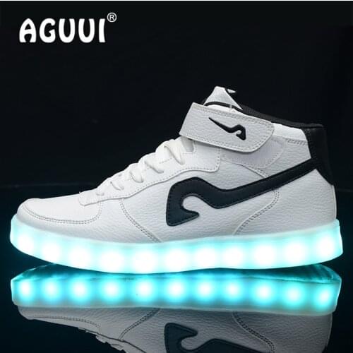 Size 35-44 Led Luminous Shoes Men Women Unisex Colorful Flash USB Charging Glowing Sneakers with Light for Four Seasons