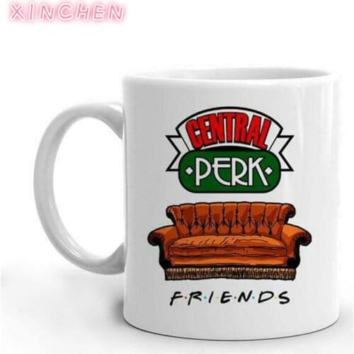 XINCHEN 350ml Central Perk Friends Mugs Travel Beer Porcelain Coffee Tea Kitchen Cup Friends Gift