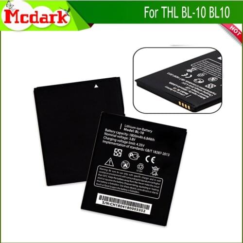 Mcdark For THL BL-10 BL10 T12 Battery Replacement High Quality Large Capacity 1800mAh Back Up Bateria For THL BL-10 Smart Phone