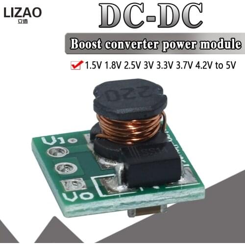0.9-5V To 5V DC-DC Step-Up Power Module Voltage Boost Converter Board 1.5V 1.8V 2.5V 3V 3.3V 3.7V 4.2V To 5V