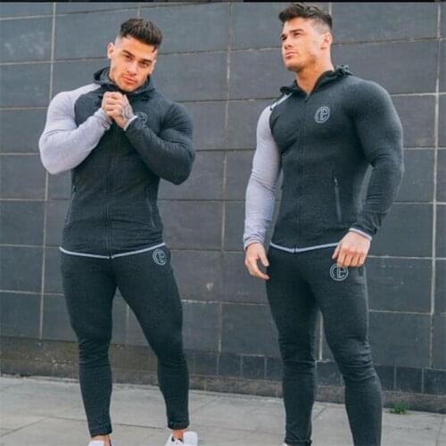 Men Brand Hoodies Fashion Casual gyms Winter fleece fitness Keep warm Hooded jacket male cotton Sweatshirts sportswear clothing