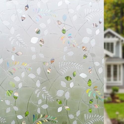 58x100cm Window Stickers Glass Stickers Sliding Door Decoration Bathroom Anti-Privacy Static Glass Film Translucent Raamfolie