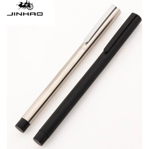 New Jinhao Black Silver Colors Daily work Notes Office Fountain Pen Student School Stationery Supplies ink calligraphy pen