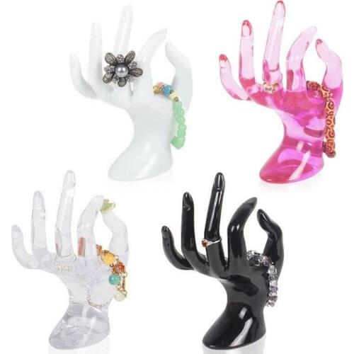 Jewelry Display Stand Plastic Mannequin Ok Hand Necklace Bracelet Ring Watch Stand Holder Home Storage Supplies Desktop Ornament