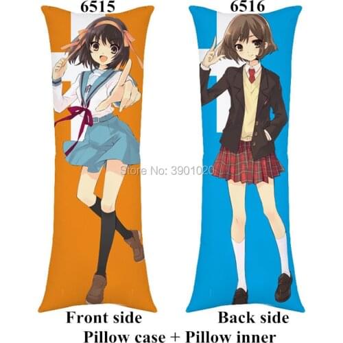 Cartoon anime Suzumiya Haruhi No Yuuutsu body pillow include inner girlfriend hugging soft long pillows customize gift