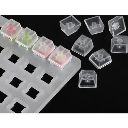 10pcs Blank Transparent Keycap For Cherry Mx Gateron Kailh Box TTC Switch Mechanical Keyboard OEM Profile R1 R2 R3 R4 ABS Keycap