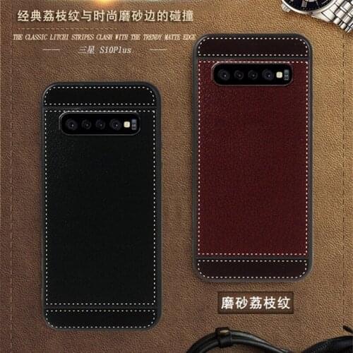 S10 Plus S10 Lite Cover for Samsung galaxy S10 Plus Case leather Soft Black silicone for Samsung galaxy S10 Lite S10Plus Cases