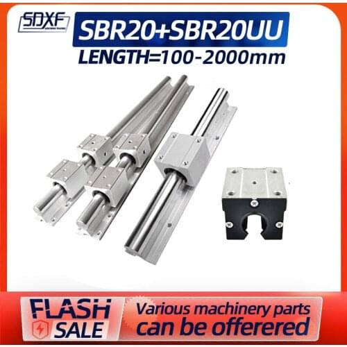 Factory direct sale, one piece of SBR20, 100mm-2000mm plus one piece of SBR20 dust-proof slider, or 2pcs SBR20 4pcs SBR20UU