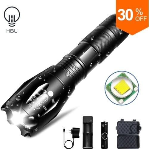 Led Flashlight 18650 aa Aattery Rechargeable T6 L2 Waterproof Lanterna Lamp Outdoor Torch Camping Flashlight Bulb Hard Light