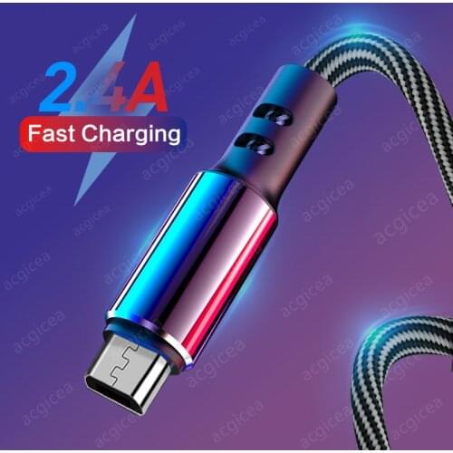 TypeC MicroUSB Cable 0.5M 1M 2M 2.4A Fast Charging For Android Mobile Phone Cables For Xiaomi Samsung Huawei Microusb Wire Cable