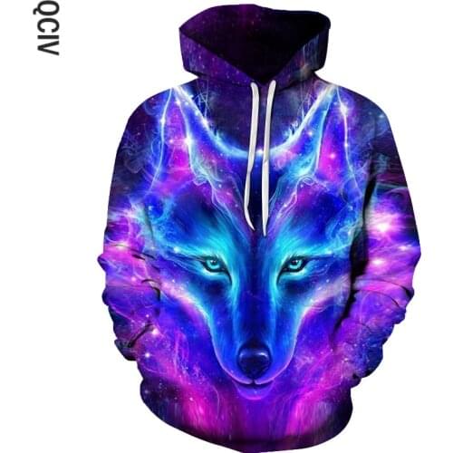 Space Galaxy Wolf Hoodie Hoodies Men Women New Fashion Spring Autumn Pullovers Sweatshirts Sweat Homme 3D Tracksuit
