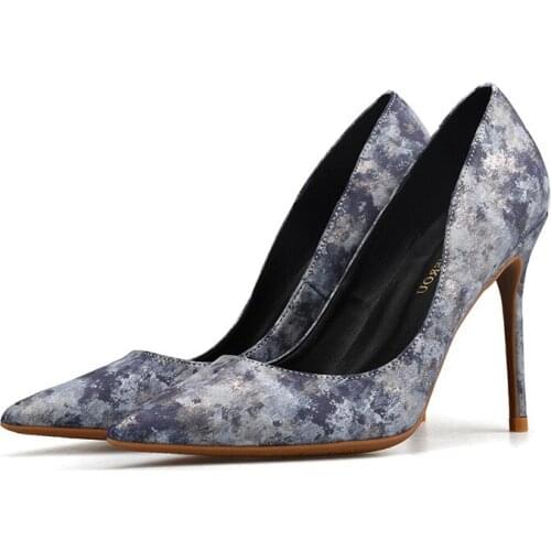 Women Sexy Pumps Shoes 6cm/8cm/10cm Sexy Pointed Toe High Heeled Shoes Party Prom Pu Leather Pumps Big Size H0014