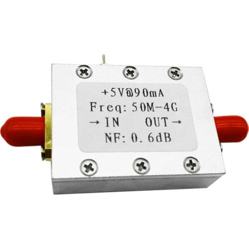 0.05-4GHZ Low Noise Amplifier RF Amp Ham Radio Module High Gain LNA FM HF VHF UHF Transmitter