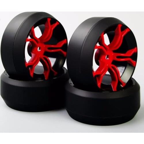 IN STOCK NEW 4pcs/Set 1/10 Scale Drift Tires and Wheel Rims with 12 mm Hex fit RC HSP HPI On-Road Racing Car Model Accessories