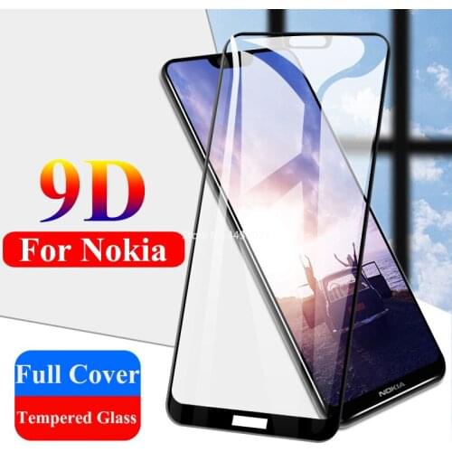 Full Cover Tempered Glass for Nokia 8.1 6.1 All Glue Screen Protector for Nokia 5.1 Plus 4.2 3.2 3.1 2.1 Protective Film Glass