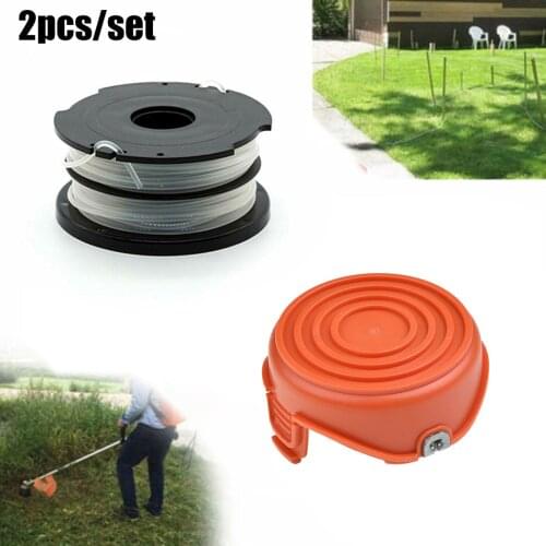 For Black & Decker String Trimmer Strimmer Orange Cover Cap + Spool And Line Lawn Mower Parts Spool Replacement
