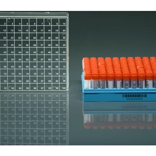 1.5ml 2D cryopreservation tube external swivel stand concave cover orange three yards in one