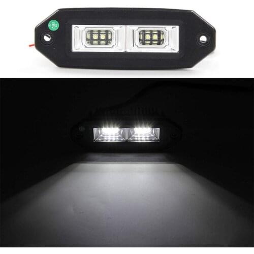 1 PCS 40W Flush Mount LED Pods Flood Work Light Bar 6000K Waterproof Led Work Bar For Offroad Backup Pickup Car Boating trucks