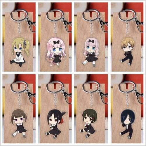 10 pcs Anime Kaguya-sama: Love Is War Acrylic Keychain Toy Figure Shinomiya Kaguya Bag Pendant Double sided toy Gifts