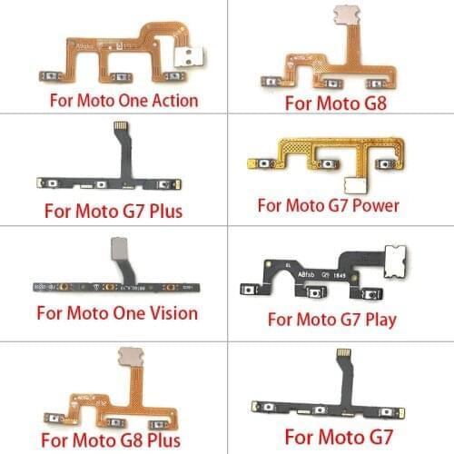 10Pcs/Lot Volume Button Power Switch On Off Button Flex Cable For Moto G6 G7 G8 G9 Plus Play Power Lite One Action Vision Hyper