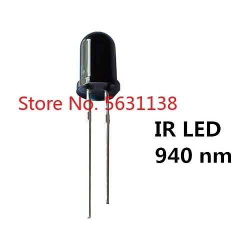 100pcs 5mm IR LED Emitting Diode Receiver 940nm Infrared Receiving Bulb 20mA 5mm LED DIP Lamp Emitter Ligth Beads cree leds chip
