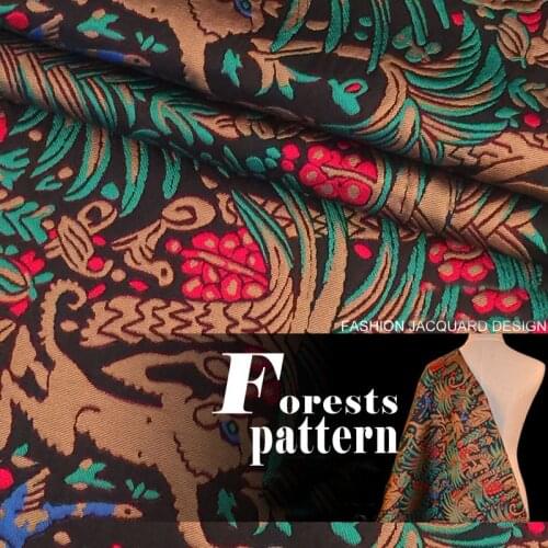 145cm width Imported France national style yarn dyed Metallic Jacquard Brocade Fabric for women fashion dress, clothing