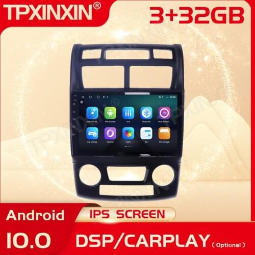 2 Din Carplay Android Radio Receiver Multimedia Stereo For Kia Sportage 2007 2008 2009 GPS Navigation Video Audio IPS Head Unit