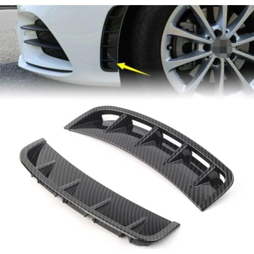 2x Carbon fiber Styling Car Front wheel Air Vent Hood Fender For Benz A-Class A220 W177 A200 A250 A220 A35 AMG 2019 2020 ABS