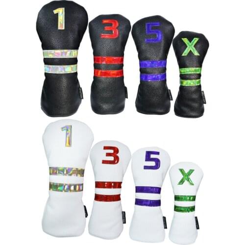 4 Pcs Waterproof Golf Wood Headcover Drivers Covers Fairway Club Cover
