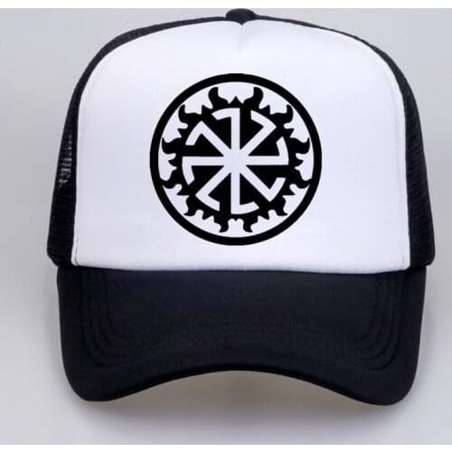 Kolovrat Baseball Cap Slavic Amulet Pagan Solar Symbol Slavic Wheel Nordic Amulet Viking Men Baseball Mesh Net Trucker Caps Hats