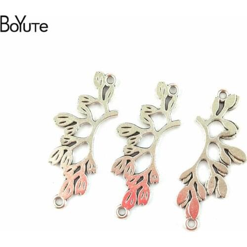 BoYuTe (60 Pieces/Lot) 38*16MM 3 Colors Zinc Alloy Tree Branch Connector Charms Diy Jewelry Findings Accessories wholesale