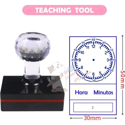 1 Piece Clock Stamp Learning Time Early Education Teaching Tools Gift For Kids Study Primary School