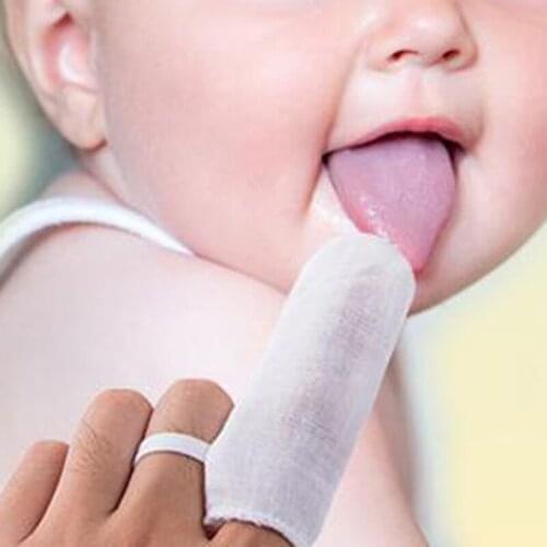 Infant Baby Oral Brush Baby Towels Toddler Gauze Kids Finger Brush Baby Care Mouth Wipes Cleaning Gauze Towels For Baby Care