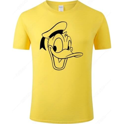 Donald Duck T Shirt Men 2021 Summer Cotton Short Sleeve Print T-Shirt Cotton Tops Tee Male Shirt Clothing J105