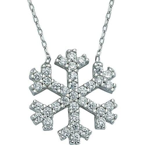 Glorria 925 Sterling Silver Snowflake Pendant