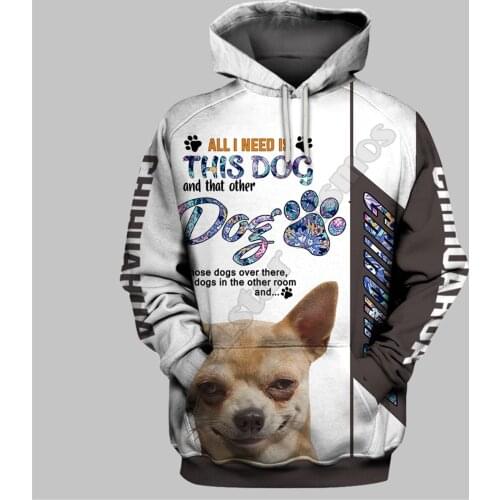 Chihuahua 3D Hoodies Printed Pullover Men For Women Funny Sweatshirts Fshion Christmas Sweater Drop Shipping 02