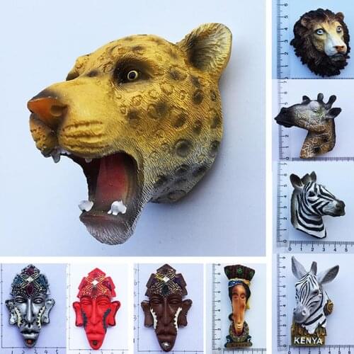 Kenyan Animal African Humanities Fridge Magnets Tourism Souvenirs Magnetic Stickers Refrigerator Stickers Collection Home Decor