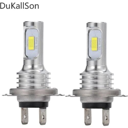 2PCS 80W 12000LM H4 H7 H1 H8 H9 H11 9006 4300K 6500K 8000K LED CSP Car Headlight Bulb Mini Size Auto Fog Lamp 12V 24V