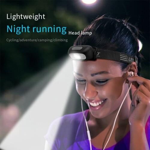 Mini Led Headlight Waterproof Usb Charging Red Bicycle Light Outdoor Camping Running Fishing Light Sos Emergency Lamp