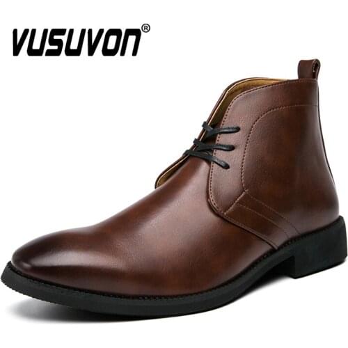 Large Size Men Desert Shoes Outdoor Comfortable Leather Casual Boots Non-slip Ankle Boots 2020 Mens Winter Shoes