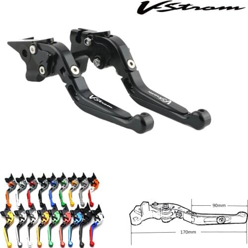 With Gold CNC Logo Brake Clutch Levers forSuzuki DL650 V-STROM DL 650 VSTROM 2011-2018, 2012 2013 2014, 2015,2016,2017,2018