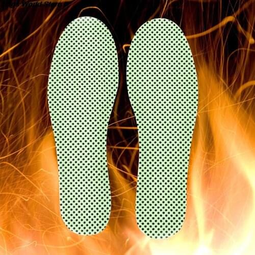 1Pair Self-heating Insoles Warm Insoles Natural Tourmaline Self-heating Insoles Winter Soles For Footwear Heated Color Random