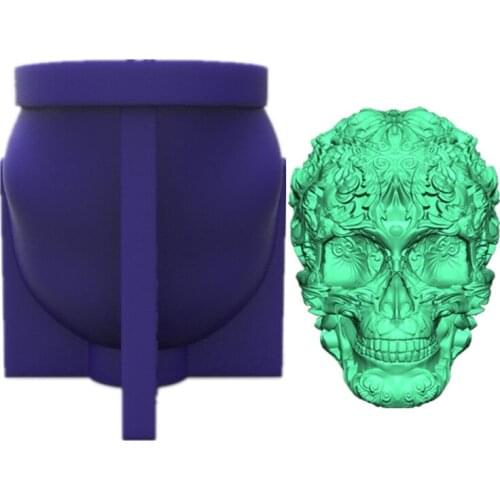 3D Flower Lace Skull Silicone Mold Epoxy Resin DIY Decoration Making Soap Melt Resin Polymer Clay Home Decoration