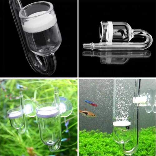 CO2 Diffuser Glass Aquarium Carbon Dioxide Reactor Atomizer CO2 Bubble Maker Plant Tank
