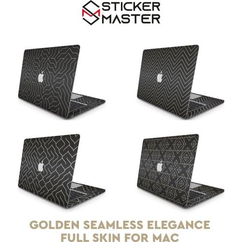 Sticker Master Golden Seamless Elegance Minimalist Theme Macbook Pro 16 Case 2019 Macbook Air 13 Inch Case Macbook Pro 13 Inch Case 2019 Bright Macbook Pro Retina 15 Case Logo Cut Perfect Fit Full Skin For Mac